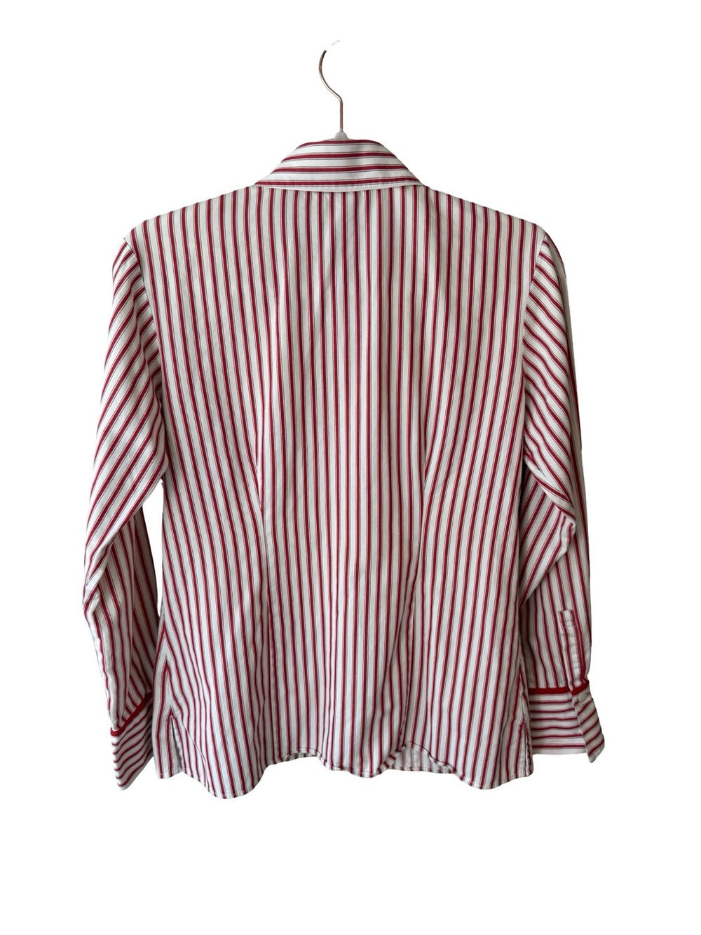 Pendleton Red and White Striped Button-Down Shirt Size 4 Preppy Coastal Grandma - Picture 3 of 14
